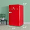 Commercial Cool 3.2 Cu. Ft. Refrigerator With Freezer, Retro Fridge, Red CCRR32HR - alternate 3